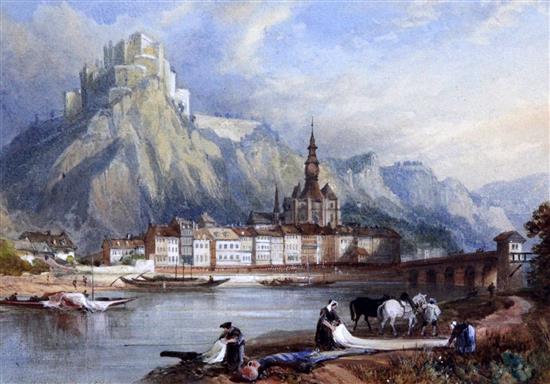 James Burrell Smith (1822-1897) A view on the Rhine, 7 x 10in.